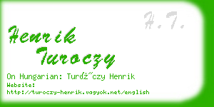 henrik turoczy business card